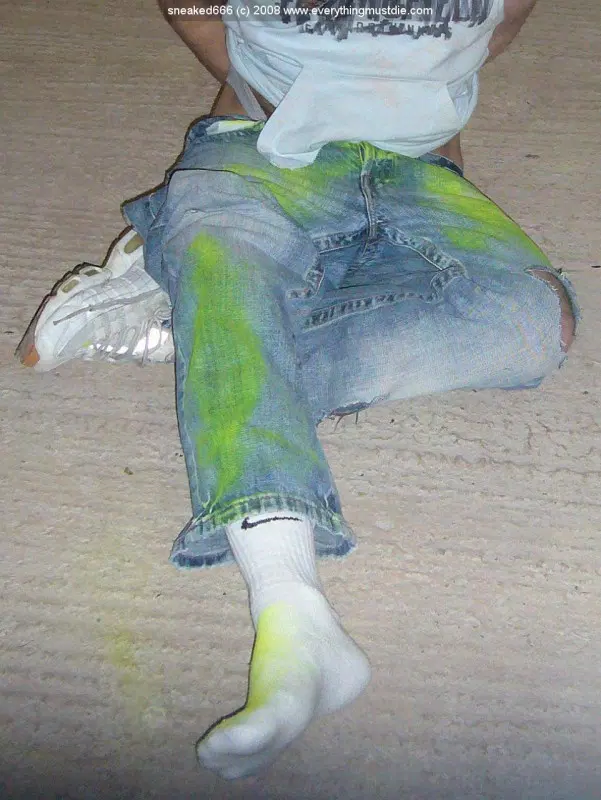 Paint on white Nike socks